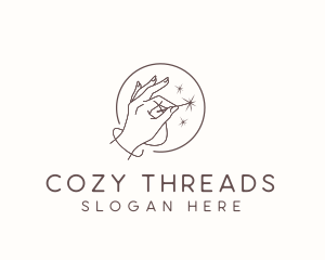 Hand Needle Sewing logo design