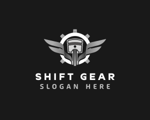 Piston Wings Gear logo design