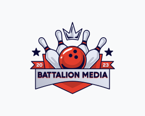 Crown Sports Bowling Alley logo design