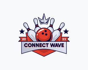 Crown Sports Bowling Alley logo design