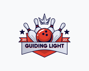 Crown Sports Bowling Alley logo design