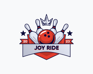 Crown Sports Bowling Alley logo design