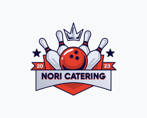 Crown Sports Bowling Alley logo design