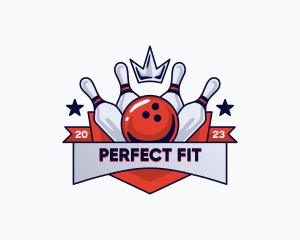 Crown Sports Bowling Alley logo design