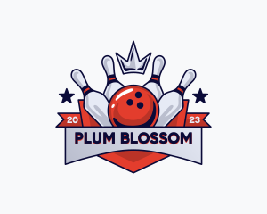 Crown Sports Bowling Alley logo design