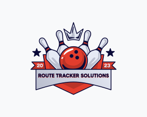 Crown Sports Bowling Alley logo design