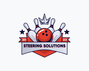 Crown Sports Bowling Alley logo design