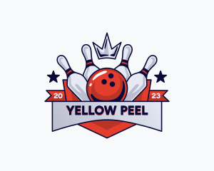 Crown Sports Bowling Alley logo design