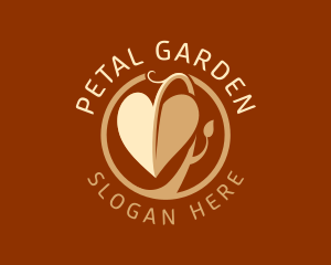 Heart Leaf Nature logo design