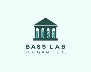 Blue Laboratory House logo design