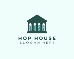 Blue Laboratory House logo design