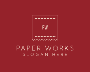 Ripped Paper Letter logo design