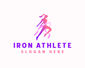 Woman Sports Athlete logo design