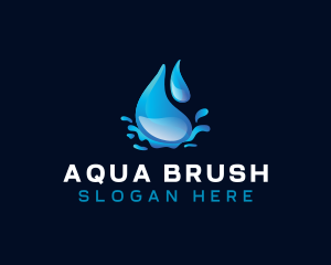 Splash Water Droplet logo design