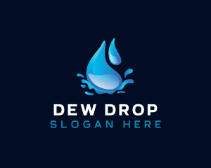 Splash Water Droplet logo design