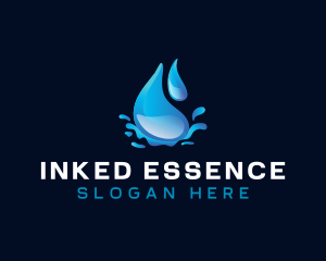 Splash Water Droplet logo design