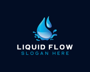 Splash Water Droplet logo design