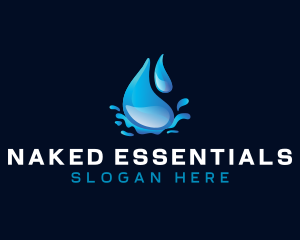 Splash Water Droplet logo design