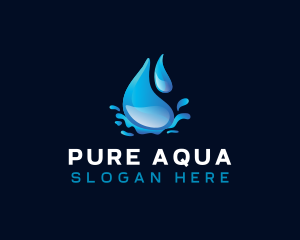 Splash Water Droplet logo design