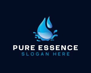 Splash Water Droplet logo design