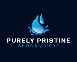 Splash Water Droplet logo design