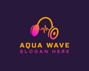 Soundwave Music Headphones logo design