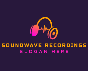 Soundwave Music Headphones logo design