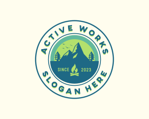 Mountain Outdoor Camping logo design