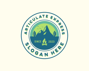 Mountain Outdoor Camping logo design