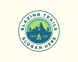 Mountain Outdoor Camping logo design