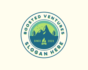 Mountain Outdoor Camping logo design