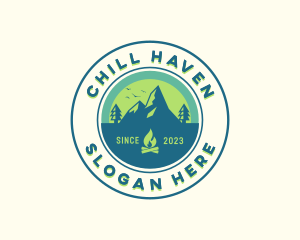 Mountain Outdoor Camping logo design