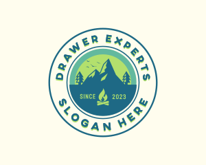 Mountain Outdoor Camping logo design