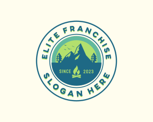 Mountain Outdoor Camping logo design