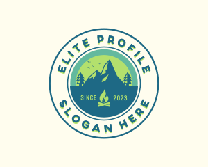 Mountain Outdoor Camping logo design