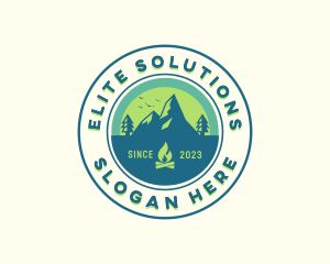 Mountain Outdoor Camping logo design