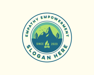 Mountain Outdoor Camping logo design