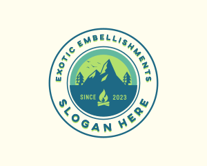 Mountain Outdoor Camping logo design