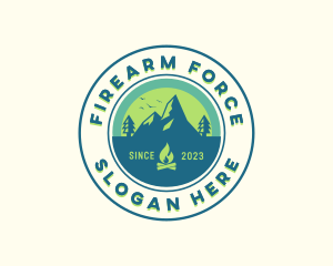 Mountain Outdoor Camping logo design