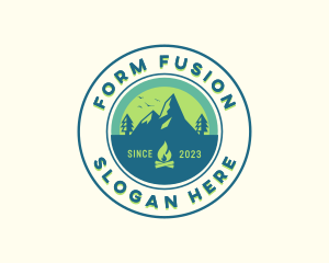 Mountain Outdoor Camping logo design