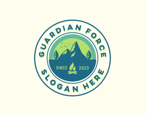 Mountain Outdoor Camping logo design