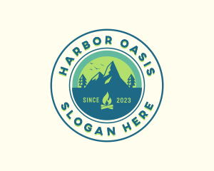 Mountain Outdoor Camping logo design