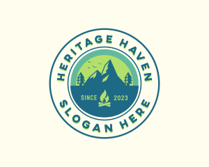 Mountain Outdoor Camping logo design