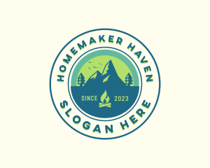 Mountain Outdoor Camping logo design