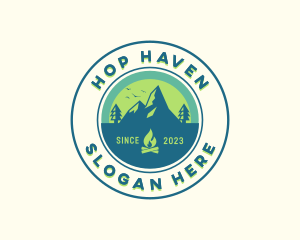 Mountain Outdoor Camping logo design