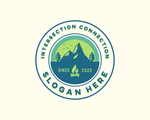 Mountain Outdoor Camping logo design