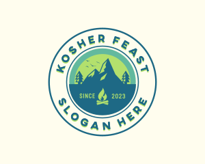 Mountain Outdoor Camping logo design