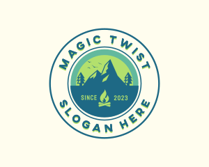 Mountain Outdoor Camping logo design