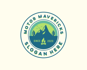 Mountain Outdoor Camping logo design