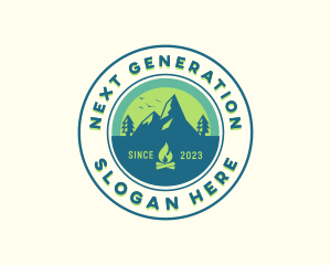 Mountain Outdoor Camping logo design